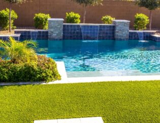 Pool with outdoor greenery