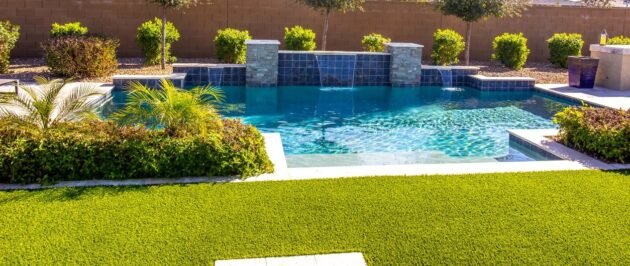 Pool with outdoor greenery